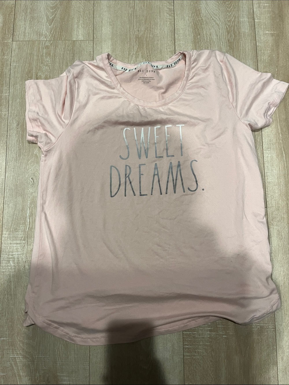 Rae Dunn Blush Pink Scoop Neck Tee